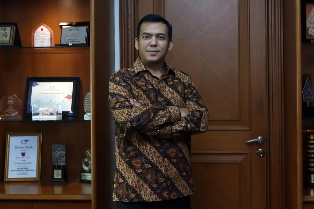 Direktur Utama PT Krakatau Steel (Persero) Tbk Silmy Karim. (Liputan6.com/JohanTallo)