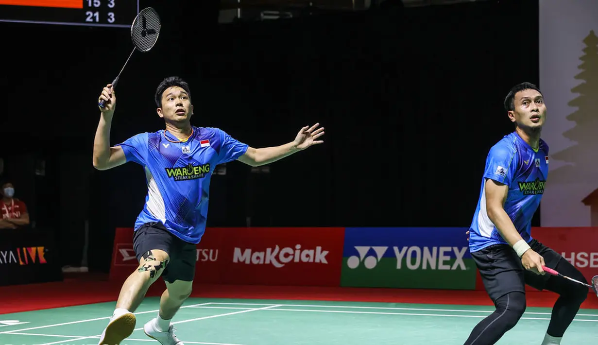 Dengan demikian, wakil ganda putra di Indonesia Masters 2021 tersisa Pramudya Kusumawardana/Yeremia Erich Yoche Yacob Rambitan dan Kevin Sanjaya Sukamuljo/Marcus Fernaldi Gideon. (Badminton Photo/Erika Sawauchi)