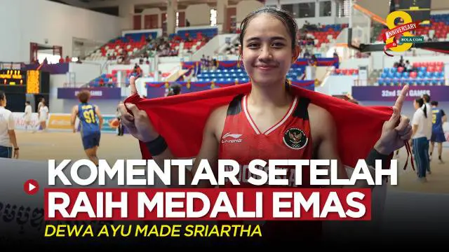 Berita video komentar pemain timnas basket putri Indonesia, Dewa Ayu Made Sriartha, setelah tim Merah Putih meraih medali emas di cabor bola basket putri 5x5 di SEA Games 2023, Minggu (14/5/2023).
