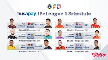 Link Live Streaming Nusapay IFeLeague 1 2022 Match 3 di Vidio 10-11 September