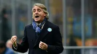 Pelatih Inter Milan asal Italia, Roberto Mancini. (AFP/Alberto Pizzoli)