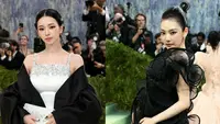 Potret Karina dan Ningning Aespa di Met Gala 2026: Kompak Tampil Dramatis dalam Nuansa Hitam