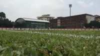 Penampakan markas baru Bhayangkara FC, Stadion Perguruan Tinggi Ilmu Kepolisian (PTIK), Jakarta Selatan.