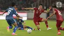 Hampir seluruh waktu pertandingan, Indonesia mendominasi permainan. (Liputan6.com/Helmi Fithriansyah)