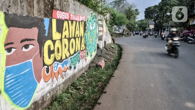 FOTO: Mural Imbauan Protokol Kesehatan COVID-19 Hiasi Cakung Barat