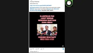 Cek Fakta: Hoaks Video Luhut Sampaikan Program Bantuan Dana Hibah
