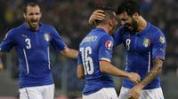 TIPIS - Italia menang tipis 2-1 melawan Norwegia. (REUTERS/Max Rossi)