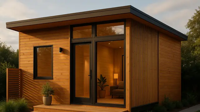Desain Rumah Kecil dari Kayu dan Bambu yang Tetap Modern