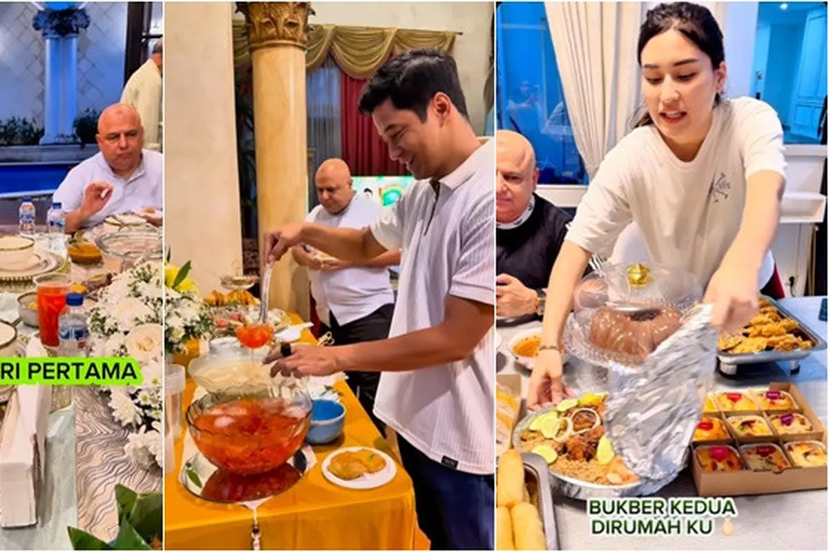 6 Potret Bukber Keluarga Angbeen Rishi dan Adly Fairuz, Makanannya Bikin Ngiler