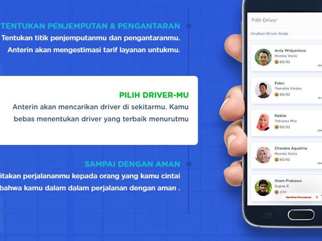 Mengenal Anterin Ojek Online Yang Bikin Sopir Uber Kepincut