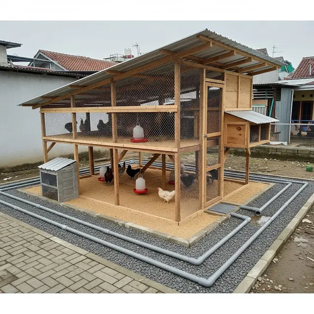 Cara Membuat Kandang Ayam Kampung Anti Bau (Image by Gemini AI)