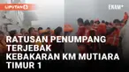 KM Mutiara Timur 1 Terbakar di Selat Lombok