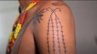 Titi, tato Mentawai, berawal dari konsep kosmologi. (Liputan6.com/Gempur M. Surya)