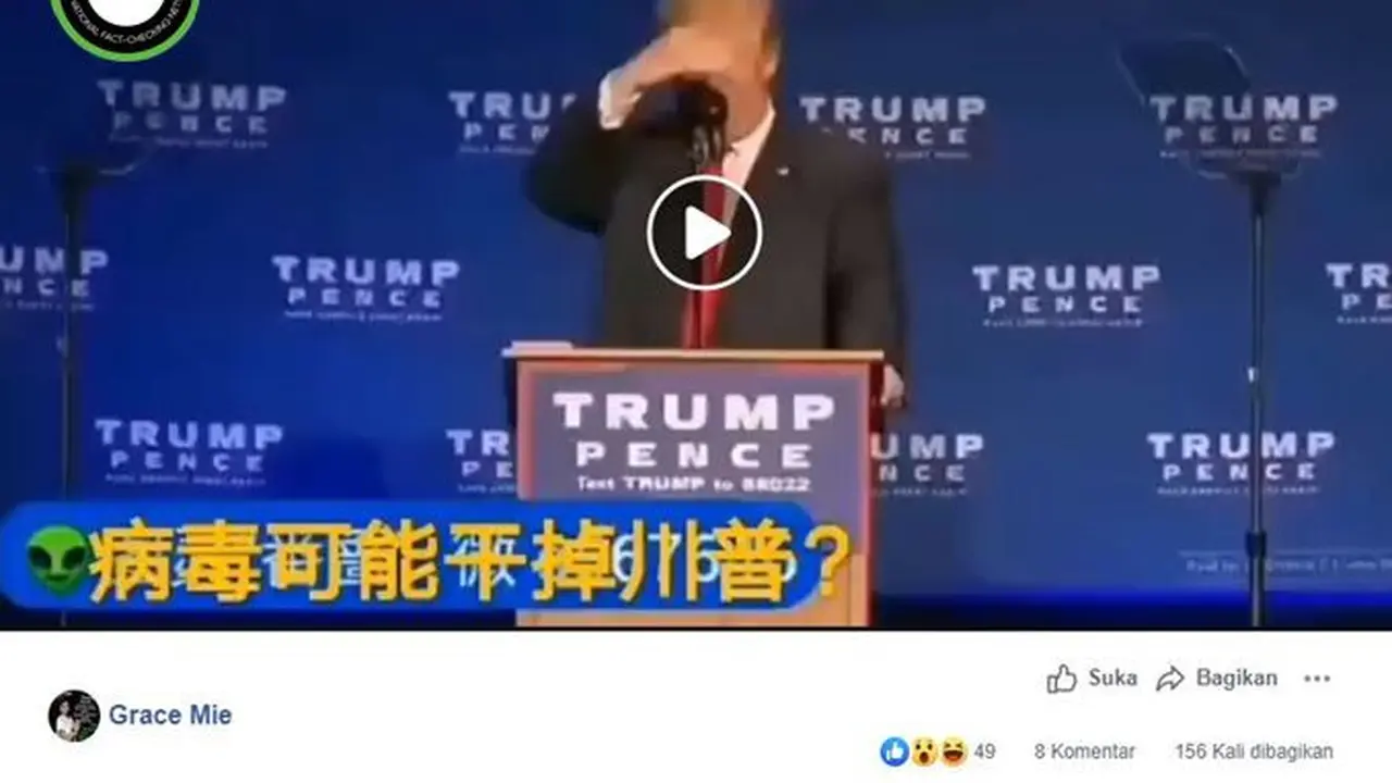 Gambar Tangkapan Layar Video Presiden AS Donald Trump
