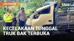 5 Orang Tewas, Kecelakaan Tunggal Truk Bak Terbuka Angkut 30 Orang Terguling
