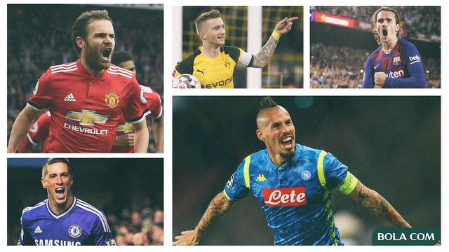 Pemain - Marek Hamsik, Antoine Griezmann, Marco Reus, Fernando Torres, Juan Mata