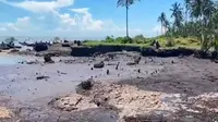 Kondisi sebuah pantai di Kabupaten Bengkalis yang rusak karena abrasi. (Liputan6.com/Istimewa)