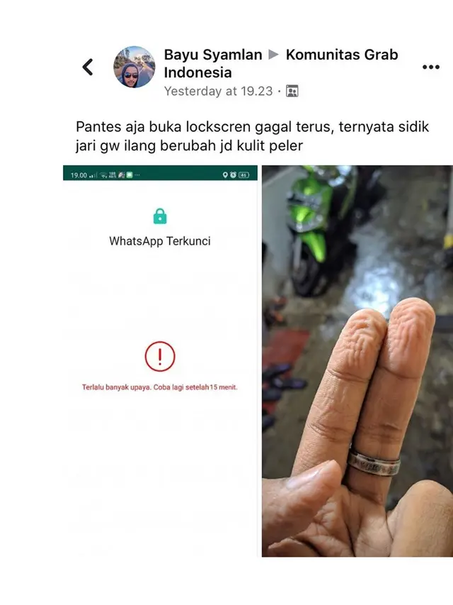 6 Momen Kocak Ojek Online saat Musim Hujan Ini Bikin Geleng Kepala