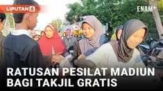 Ratusan Anggota dari 5 Organisasi Pencak Silat di Madiun Bagikan Takjil Gratis