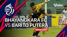 Berita video highlights BRI Liga 1, pertandingan antara Bhayangkara FC melawan Barito Putera pada laga pekan ke-33 BRI Liga 1 2022/2023 di Stadion Wibawa Mukti, Bekasi, Rabu (5/4/2023).