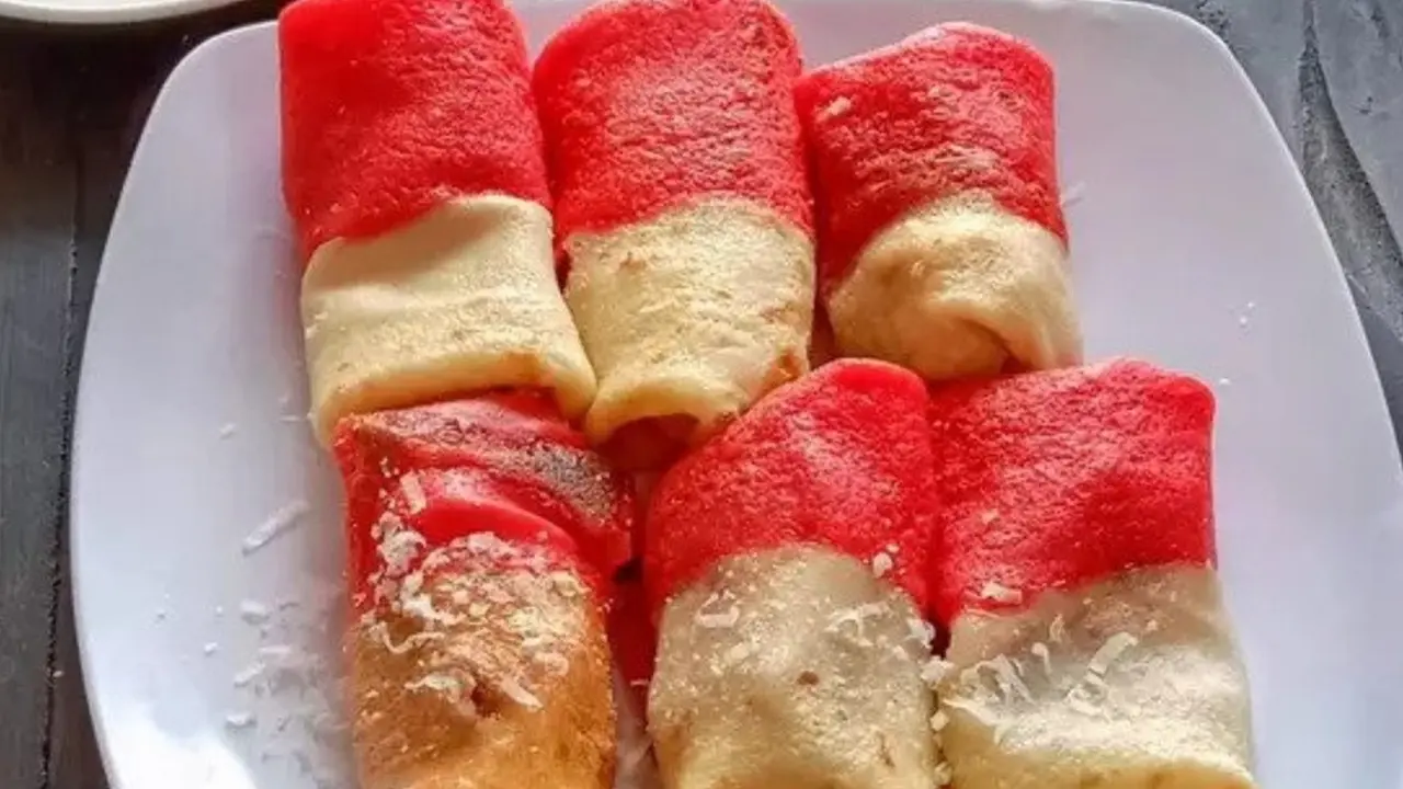 Resep dadar guling merah putih. (dok. Cookpad @Kaianiandra)