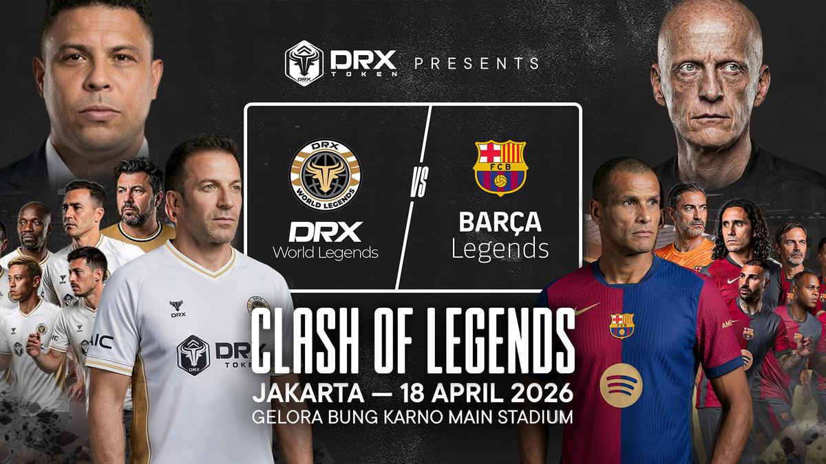 Clash of Legends Jakarta 2026: SUGBK Jadi Panggung Nostalgia, Del Piero hingga Rivaldo Siap Hibur Fans