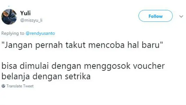 Alih-alih mencoba hal baru biasa aja, warganet menawarkan pilihan-pilihan yang anti-mainstream.
