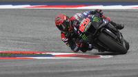 Pembalap Monster Energy Yamaha, Fabio Quartararo, harus puas meraih peringkat kedua MotoGP Austria 2022. (AFP/Vladimir Simicek)