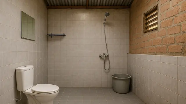 Model Kamar Mandi dan WC Sederhana di Kampung/Ilustrasi AI
