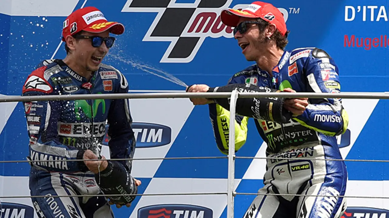 Selebrasi Tiga Bintang MotoGP Catalunya