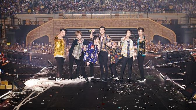 Boyband asal Korea Selatan, Super Junior, kabarnya bakal menjadi salah satu pengisi acara di upacara penutupan Asian Games 2018 pada 2 September 2018 (Instagram/@superjunior)