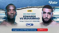 Live streaming UFC Fight Night: Leon Edwards vs Bilal Muhammad, Minggu (14/3/2021) dapat disaksikan melalui kanal Fox Sports di platform streaming Vidio. (Dok. Vidio)