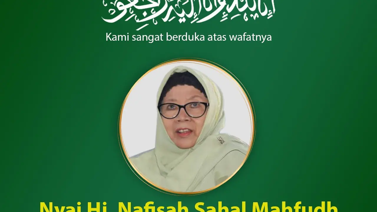 Mustasyar Pengurus Besar Nahdlatul Ulama (PBNU) periode 2022-2027, Nyai Hj Nafisah Sahal meninggal dunia pada Kamis petang (10/11/2022). (LTN PBNU)