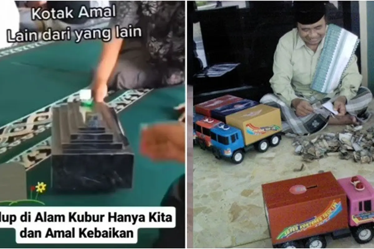 6 Potret Kotak Amal Masjid Berbentuk Unik, Ada yang Mirip Kuburan