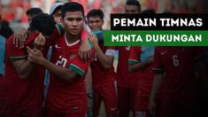 Pemain Timnas Indonesia U-19 meminta dukungan jelang menghadapi Myanmar di Piala AFF U-18.
