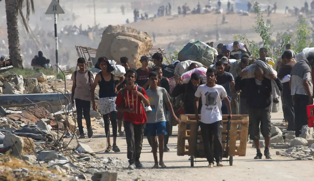 Israel semakin intensif melakukan serangan untuk merebut pusat kota terbesar di wilayah Gaza tersebut. (Eyad BABA/AFP)