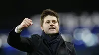 Ekspresi Pochettino setelah berhasil membawa Tottenham Hotspur mengalahkan Manchester City Minggu (14/2/2016) malam WIB. (Reuters/Carl Recine)