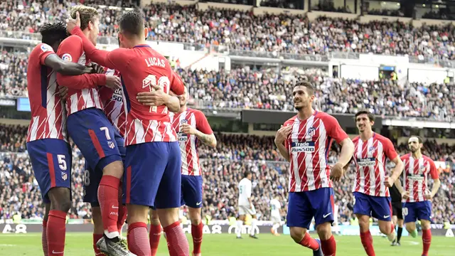 FOTO: Ronaldo dan Griezmann Cetak Gol, Derby Madrid Berakhir Imbang