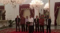 Presiden Jokowi memberikan keterangan pers di Istana, Jakarta. (Liputan6.com/Silvanus Alvin)