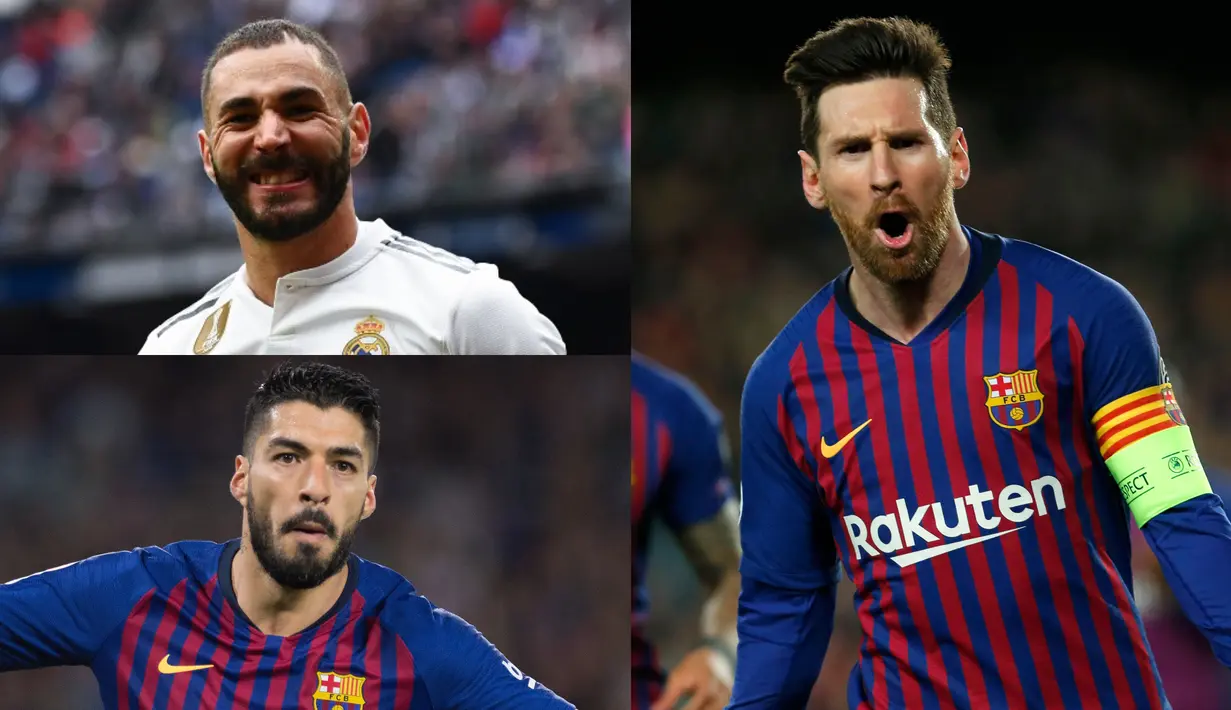 Meski Barcelona sudah memastikan diri keluar sebagai juara La Liga Spanyol, namun sang mega bintang, Lionel Messi tak hentinya mencetak gol. Tambhaan satu gol ke gawang Levante membuat koleksi gol Messi bertambah menjadi 34 gol. (Kolase Foto AFP)
