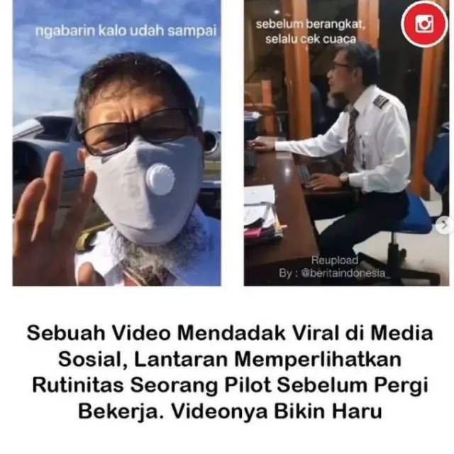 Bikin Haru, Istri Pilot Videokan Kegiatan Suami Sebelum Terbang