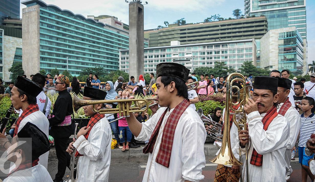 Serunya Karnaval  Kebudayaan Betawi  di CFD Foto Liputan6 com