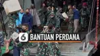 Lantamal enam TNI AL bersama Pemprov Sulsel mengirimkan bantuan makanan, tenda, serta penerangan pada korban gempa Majene pada Jumat (15/1) sore, dengan menggunakan kapal KRI Teluk Ende 517.