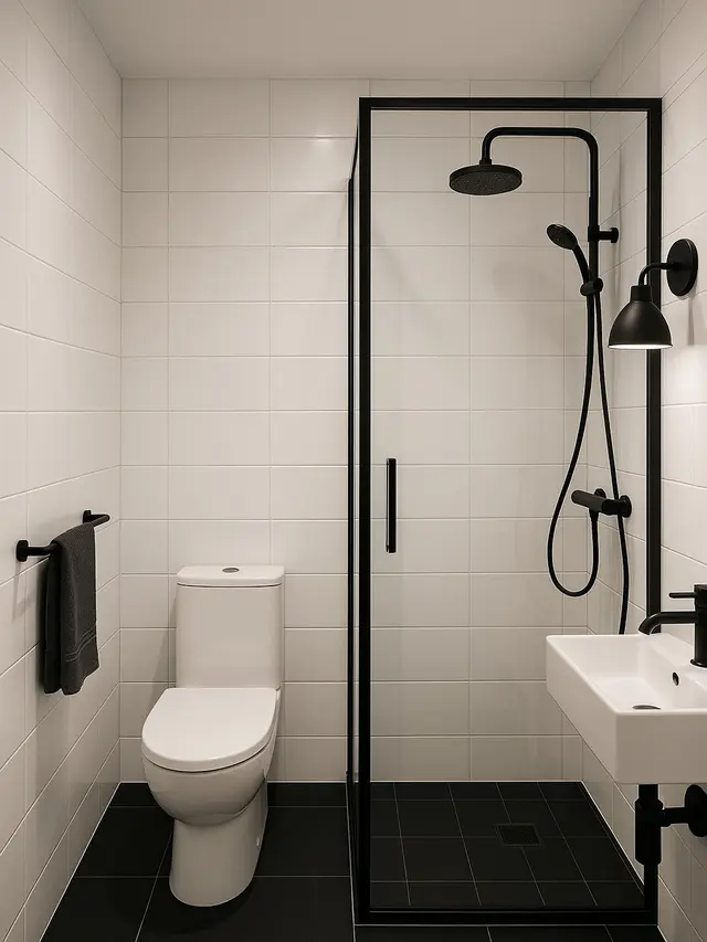 Desain Kamar Mandi Minimalis 2x2 dengan Kloset Duduk dan Shower