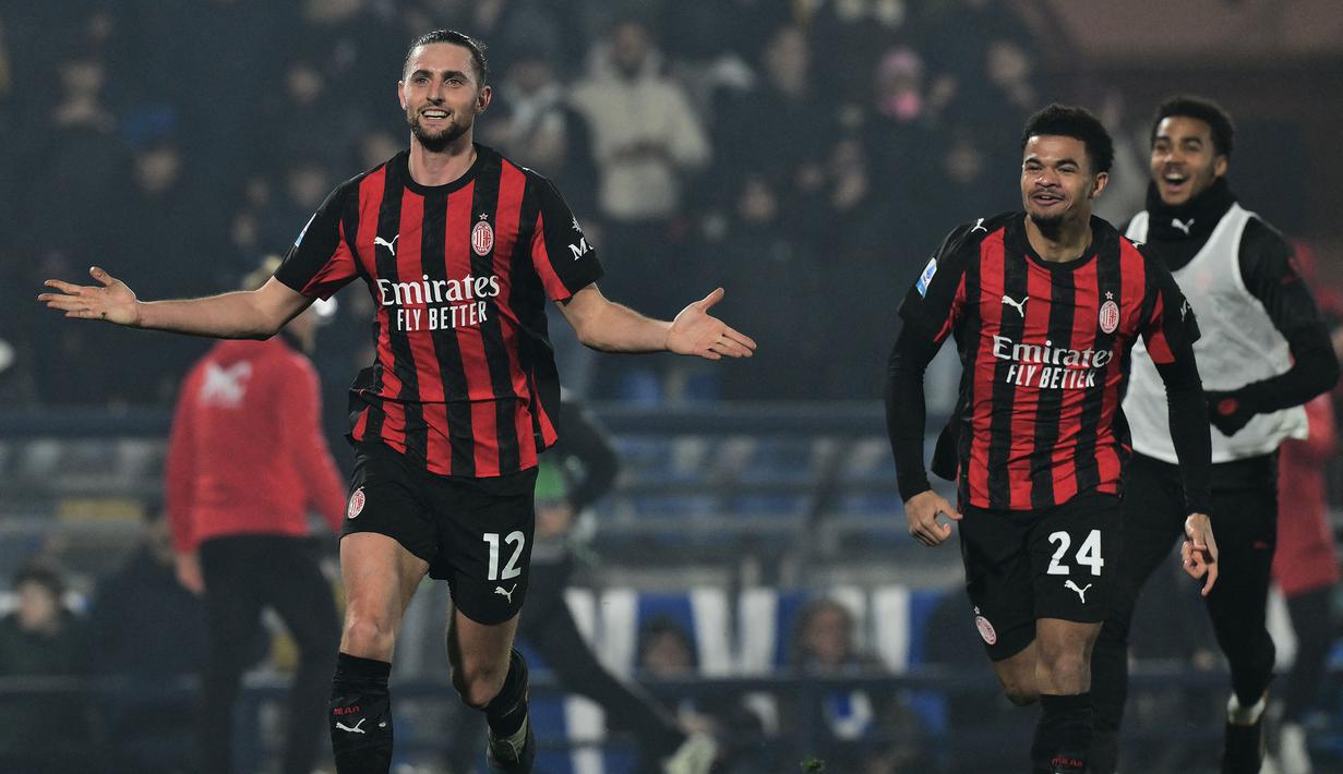 Kemenangan 3-1 tersbeut membuat AC Milan menduduki runner up klasemen sementara Liga Italia dengan menorehkan 43 poin. (AFP/Stefano Rellandini)