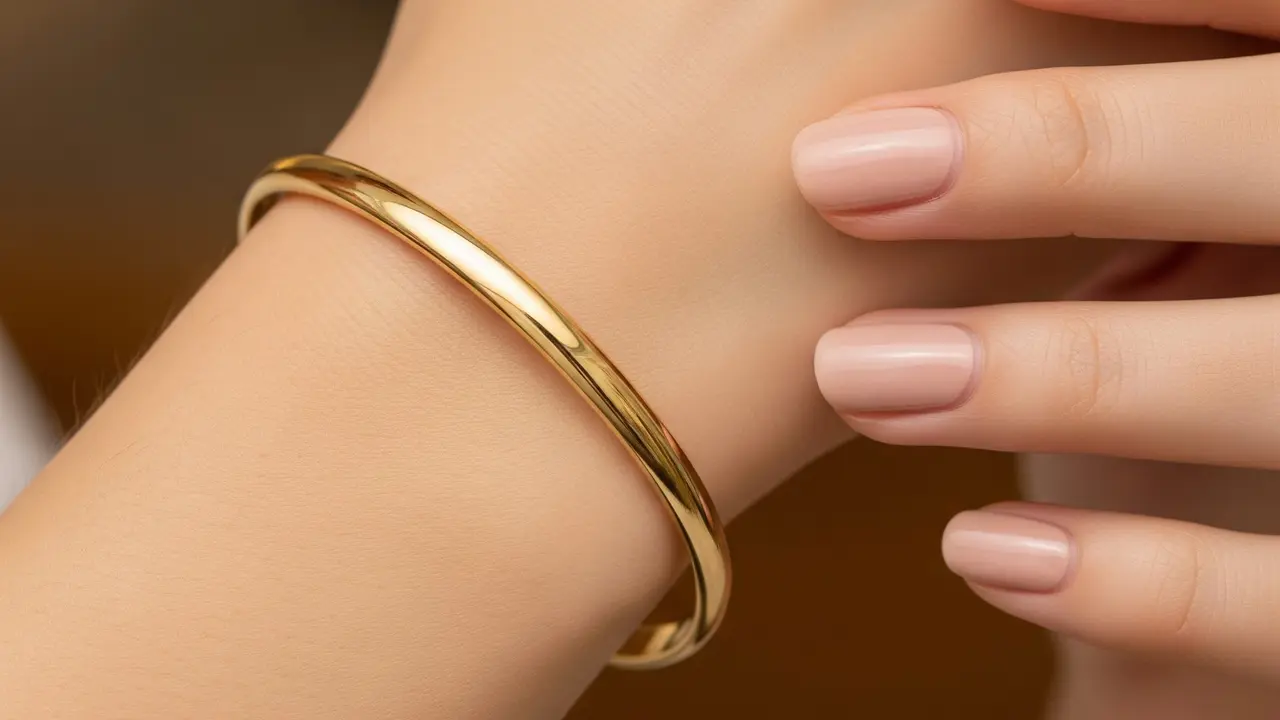 Model Gelang Emas Tanpa Ukiran yang Elegan