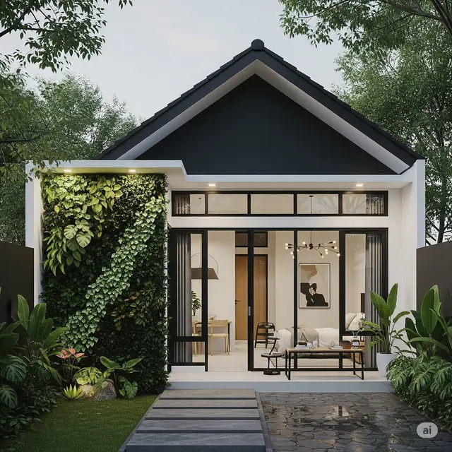 Warna Rumah Elegan di Kampung. Foto: Gemini
