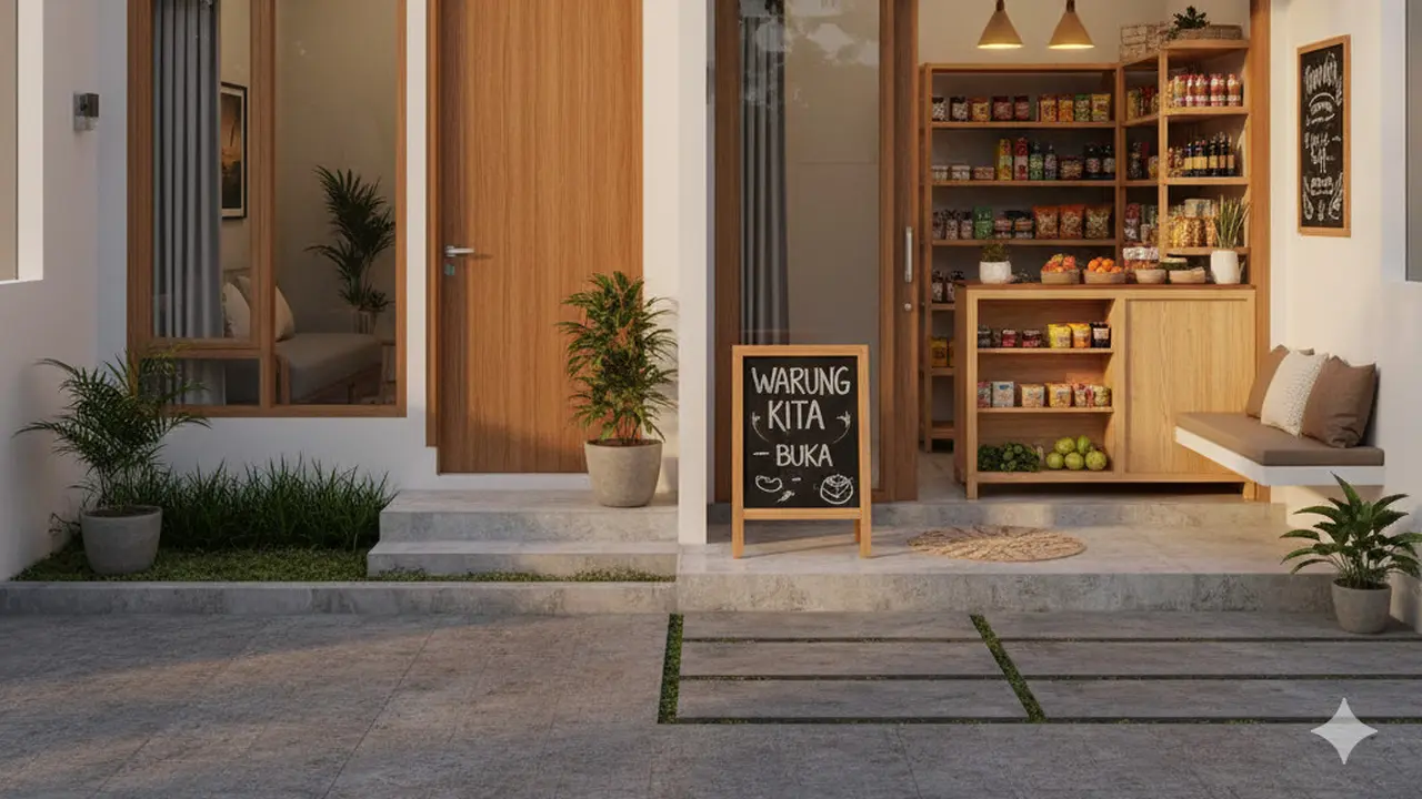 Gambar Rumah Minimalis Ada Warungnya