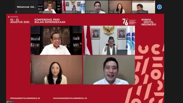 Konferensi Pers Perayaan Bulan Kemerdekaan di Rumah Digital Indonesia.