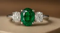 7 Model Cincin dengan Batu Permata Hijau yang Ngetren Sepanjang Masa